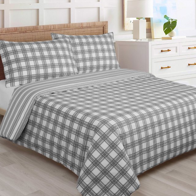 Richard Inglis Richard Inglis Dominoes Single Duvet Cover Set Grey