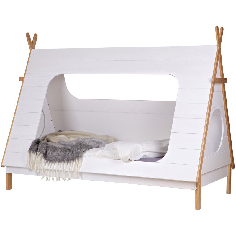 WOOOD Tipi Shaped Single (90cm) Bed White