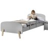 Vipack Kiddy Single (90cm) Bed Cool Grey Lifestyle