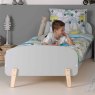 Vipack Kiddy Single (90cm) Bed Cool Grey