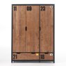 Vipack Alex 3 Door Wardrobe Pine & Black