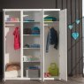 Vipack Lara 3 Door Wardrobe White Open