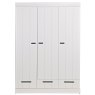 WOOOD Connect 3 Door & 3 Drawer Wardrobe White