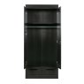 Connect 2 Door Drawer Cabinet Black Unassembled