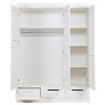 WOOOD Connect 3 Door & 3 Drawer Wardrobe White Internal