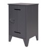 WOOOD Kluis 1 Door Bedside Locker Steel Grey