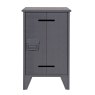 WOOOD Kluis 1 Door Bedside Locker Steel Grey