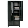 WOOOD VT Wonen 2 Door & 2 Drawers Gym Locker Wardrobe Black 