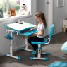 Comfortline Adjustable & Tiltable Study Desk Including Adjustable Chair Blue