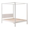 Vipack Pino Canopy Bed Small Double (120cm) White