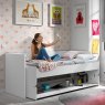 Vipack Denver Single (90cm) Bed + Study Desk Unit White