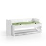 Vipack Denver Single (90cm) Bed + Study Desk Unit White