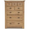 Brid 3 + 2 + 3 Drawer Chest of Drawers White Oak