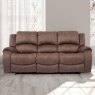 Pelmo Manual Reclining 2 Seater Sofa Suede Look Biscuit