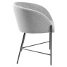 Stockholm Carver Dining Chair Fabric Grey Side