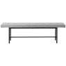 Stockholm 3 Person Dining Bench Fabric Grey