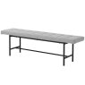 Stockholm 3 Person Dining Bench Fabric Grey Side