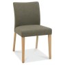 Canneto Oak Upholstered Dining Chair Black Gold Fabric