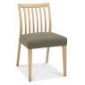 Canneto Oak Low Slat Back Dining Chair Black Gold Fabric 