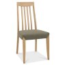 Canneto Tall Slatted Back Dining Chair With Fabric Seat Pad Black Gold Oak