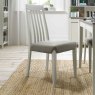 Canneto Grey Washed Oak Tall Back Slatted Dining Chair Fabric