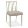 Canneto Grey Washed Low Slat Back Dining Chair Grey Bonded Leather