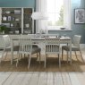 Canneto Grey Washed Low Slat Back Dining Chair Titanium Fabric