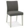 Canneto Grey Washed Upholstered Dining Chair Cold Steel Fabric