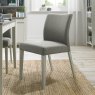 Canneto Low Back Upholstered Dining Chair Fabric Grey Lifestyle