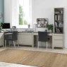 Canneto Narrow Bookcase Grey Washed Oak & Soft Grey