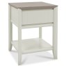 Canneto Lamp Table With Drawer Grey Washed Oak & Soft Grey