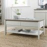 Canneto Coffee Table With Drawer Grey Washed Oak & Soft Grey