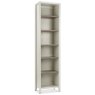 Canneto Narrow Bookcase Grey Washed Oak & Soft Grey