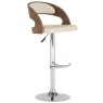 Flair High/Low Gas Lift Bar Stool Cream & Walnut