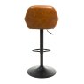 Chevy High/Low Gas Lift Bar Stool Faux Leather Tan Back