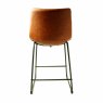 Cooper Low Bar Stool Faux Leather Tan Back