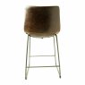 Cooper Low Bar Stool Faux Leather Chestnut Back