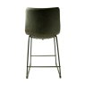 Cooper Low Bar Stool Faux Leather Grey Back