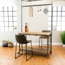 Cooper Low Bar Stool Faux Leather Grey Lifestyle
