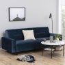 Ava 3.5 Seater Pocket Sprung Sofa Bed Fabric Blue