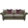 Alexander & James Blake 3 Scatter Back Seater Leather & Fabric Sofa Option 1