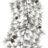 Frosted 270cm/9ft Garland With Pinecones 