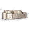 Chianti 4 Seater Standard Back Sofa Fabric C Dimensions