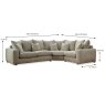 Chianti Modular 4+ Seater Standard Back Corner Sofa LHF Fabric C Dimensions