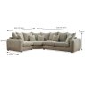 Chianti Modular 4+ Seater Standard Back Corner Sofa RHF Fabric C Dimensions