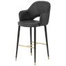 Hadley High Bar Stool Faux Leather Black