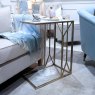 Solomon Accent Table Black & Gold  H64cm | W50cm | D32cm