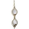 Ellie Mirrored Double Candle Holder Gold