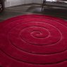 Spiral Red Rug 140 x 140