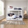 Solar Painted Triple/Dual Storage Bunk Bed White + Single & Double "Beauty Rest" Mattress Bundle